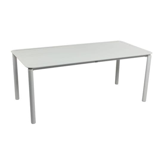 Table De Terrasse Rectangulaire En Aluminium Blanche