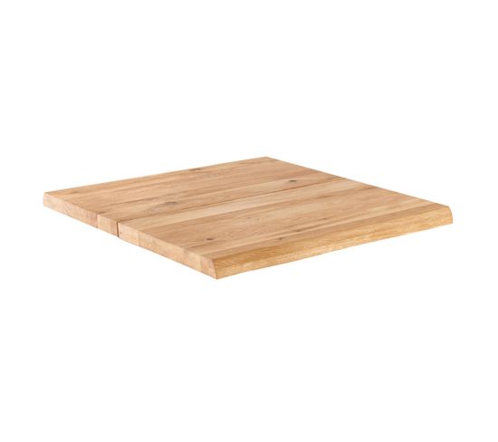 Plateau De Table Avec Bords Irréguliers (70 X 70 Cm) En Chêne