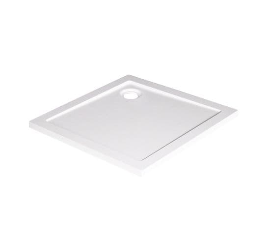 Receveur Bull - 80x80cm - Smc - Blanc - Extra-plat