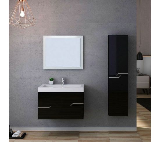 Meuble De Salle De Bain Calabro 800 Noir