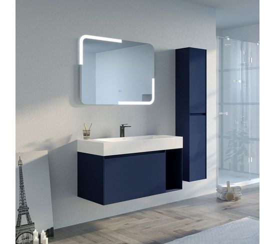 Meuble Salle De Bain Artena 1000 Bleu Saphir