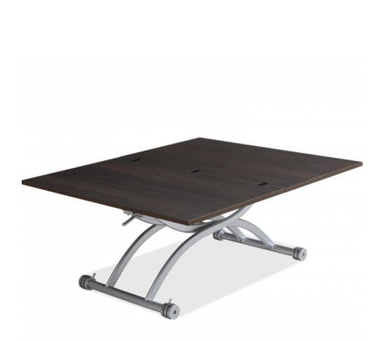 Table Relevable Extensible Compacte Hirondelle Mélaminé Bois Wengé