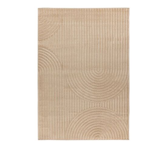 Tapis 3d Extérieur Et Intérieur Moderne Graphique Garret Beige 200x290