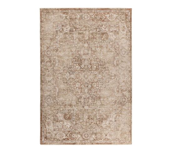 Tapis Vintage Rayé Avec Franges Terre Joseph Terre 200x290