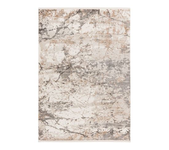 Tapis Abstrait Design Rectangle Heva Gris 240x330