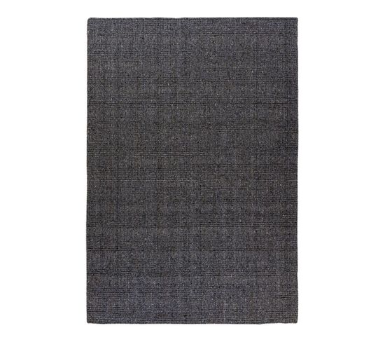 Tapis En Laine Plat Moderne Rectangle Knit Anthracite 120x170