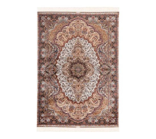 Tapis D'orient Crème Luxe Avec Franges Chiraz Crème 300x400