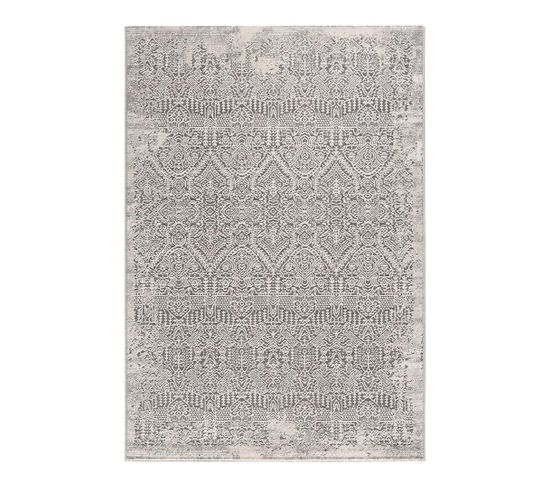 Tapis Design Rayé Rectangle Intérieur Persane Gris 200x290