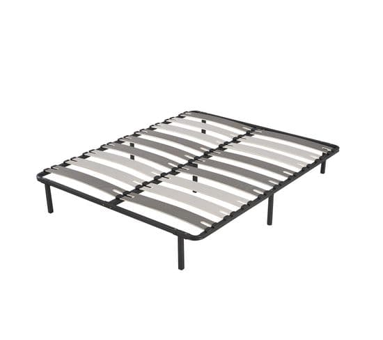 Sommier Robuflex 140 x 200 cm - Confort Morphologique avec Lattes Larges