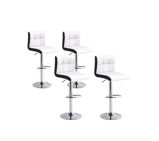 Lot De 4 Tabourets De Bar Magic Blanc