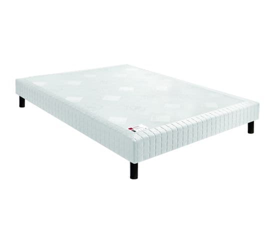 Sommier Confort Ferme Nature + Pieds Ecru 160x200