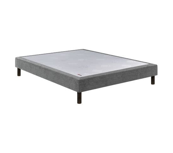 Sommier Confort Médium Nature Chenillé Gris 2x80x200