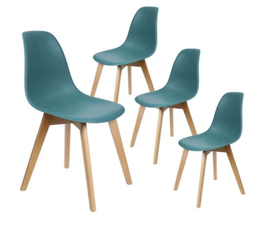 Lot De 4 Chaises Scandinaves Céladon - Melya