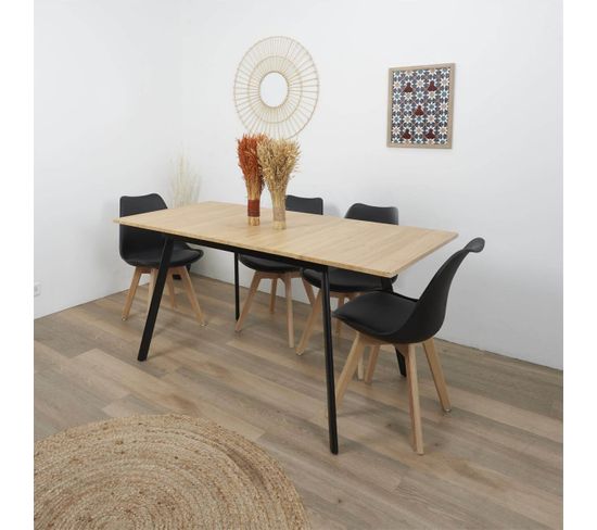Table Repas 120cm Allongeable Aspect Hêtre - Mios