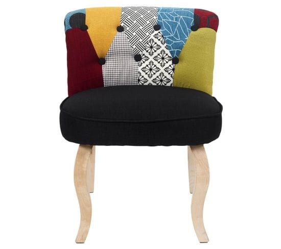 Fauteuil Avec Dossier Capitonné Motif Patchwork - Kerava