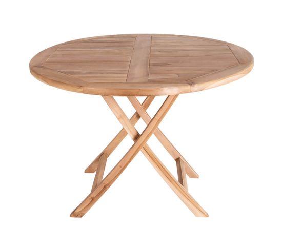 Table Jardin Ronde Ø100cm Teck Naturel - Destin