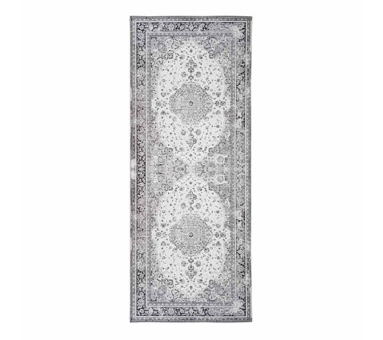 Tapis De Couloir 80x200cm Avec Motifs Noir - Colaba