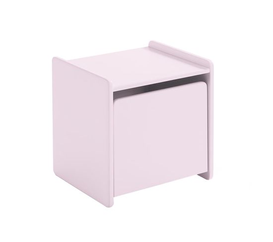 Chevet 1 Porte Avec Rebords Rose - Bodhi Pink