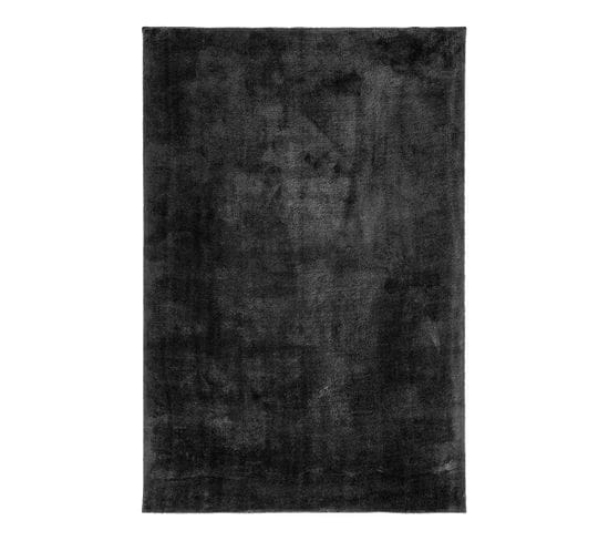 Tapis Doux À Poils Ras Anthracite 200x300cm - Bloom