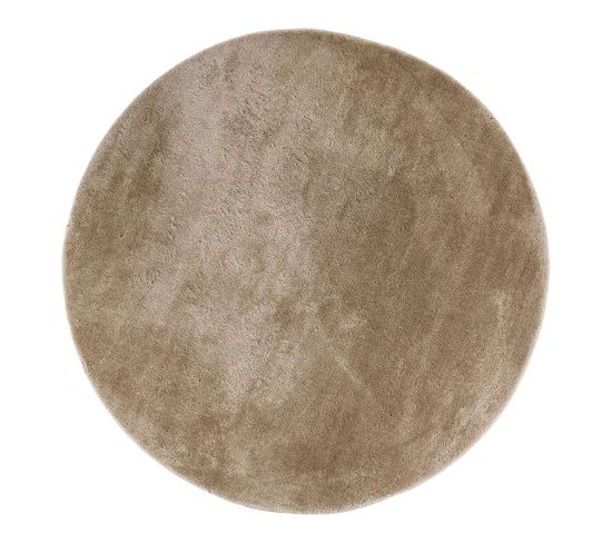 Tapis Doux Rond à Poils Ras Sable Ø160cm - Bloom