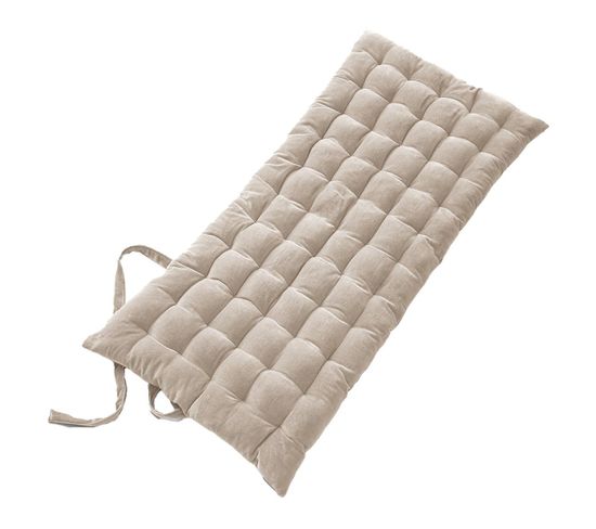 Matelas De Sol 60x120cm Velours De Coton Capitonné Coloris Pampa - Harris