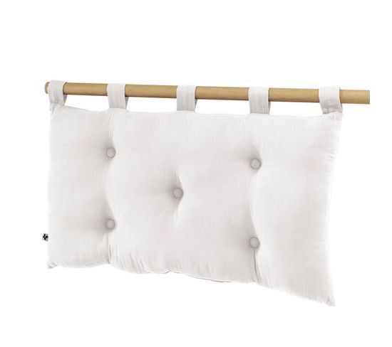 Coussin De Tête De Lit Avec Passants 50x80cm Gaze De Coton Chantilly - Ourea