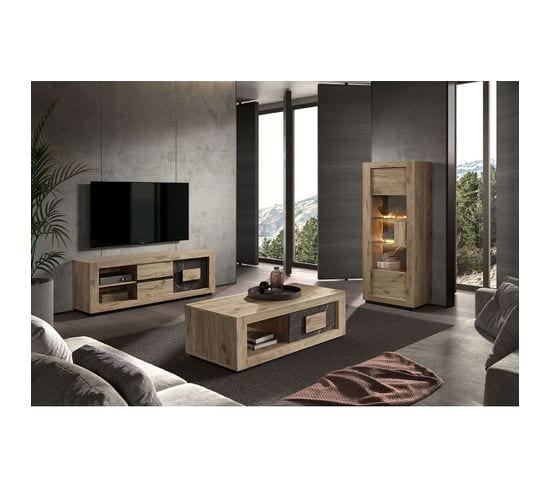 Ensemble Salon Complet Avec Bar Meuble TV Et Table Basse - Kittry