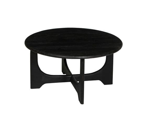 Table Basse En Acacia Massif Vernis Teinté Noir - Beckett