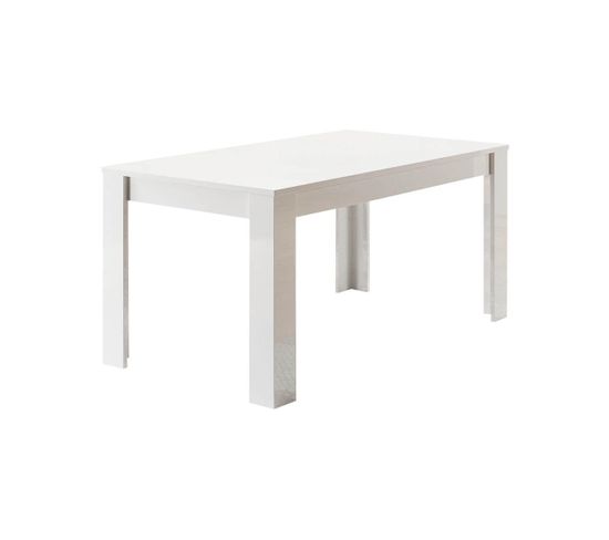 Table De Repas Rectangulaire 160x90cm Laquée Blanc - Clark