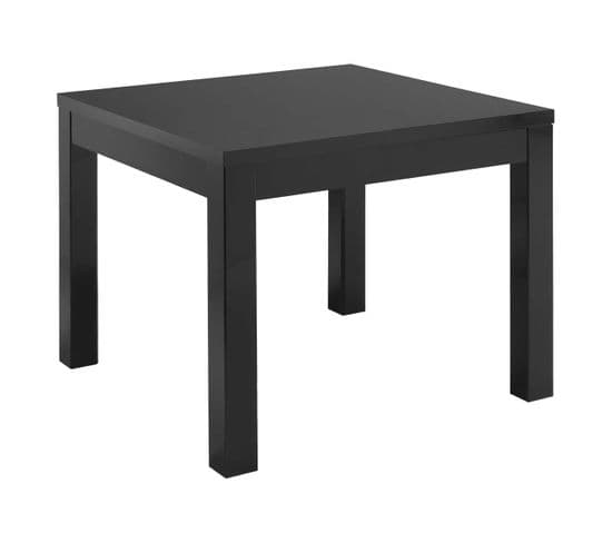 Table De Repas Carrée 100cm Laquée Noir Brillant - Deyton