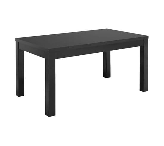 Table Rectangulaire 138x80cm Laquée Noir Brillant - Deyton