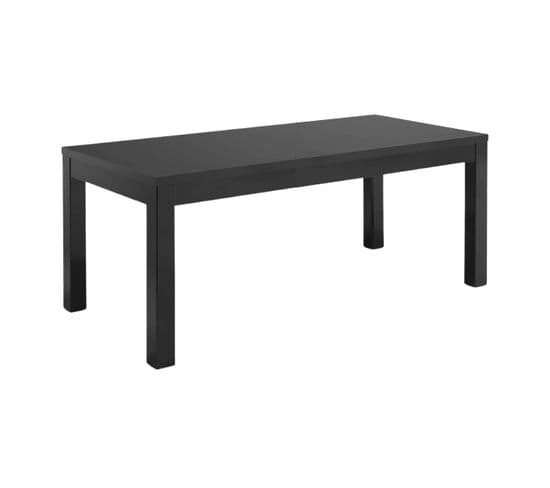 Table Rectangulaire 190x90cm Laquée Noir Brillant - Deyton