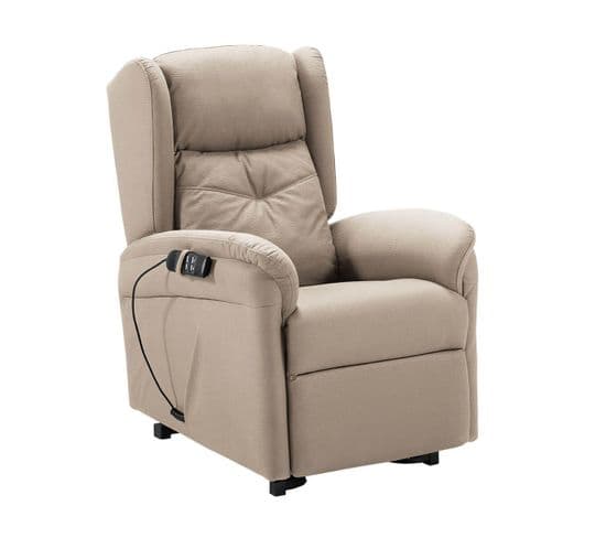 Fauteuil Relax Releveur Electrique Beige Tissu Waterproof - Donostia