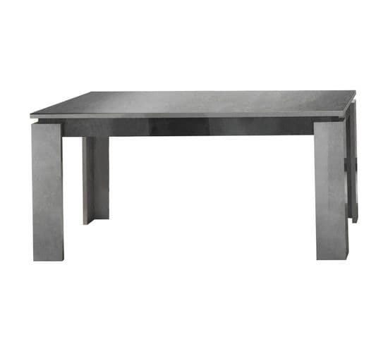 Table De Repas Allongeable À 4 Pieds Gris Aspect Pierre - Hoffman