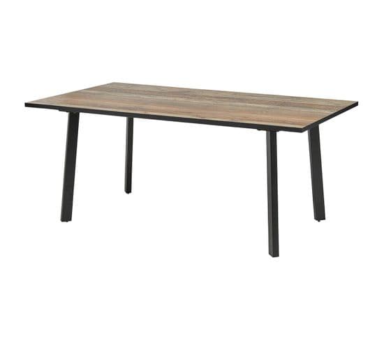 Table De Repas Aspect Bois Et Métal 180cm - Karmina