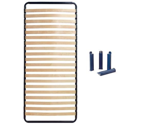 Pack Sommier 20 Lattes 70x190cm + Pieds Bleus - Altolattes