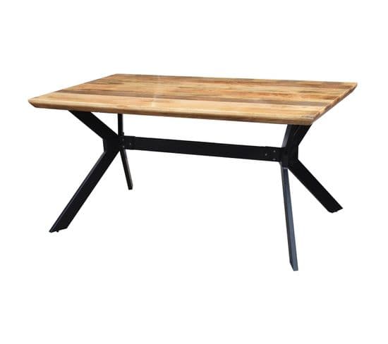 Table De Repas 180cm Manguier Massif Piètement Etoile - Stea