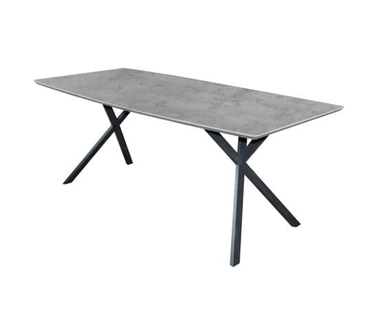 Table à Manger Contemporaine Effet Béton 190 Cm Helsinki