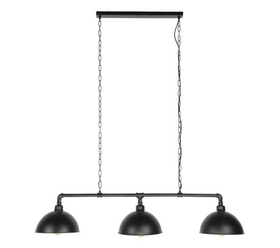 Suspension Industrielle Tuyau 3 Demi-globes Tribeca