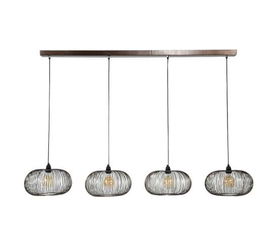 Suspension Contemporaine 4 Lampes Style Disques Ralf