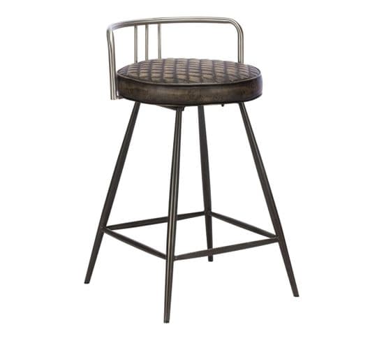 Tabouret De Bar Industriel Brun Brisbane