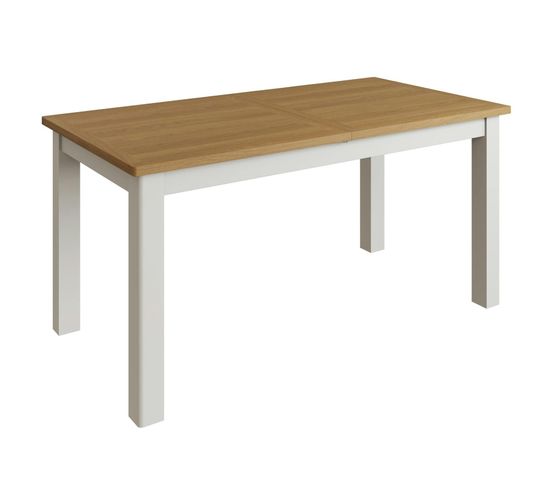 Table Extensible En Bois Finition Gris Clair 160-200 Cm Bath