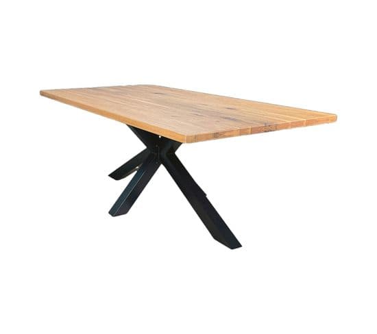 Table Extensible En Chêne Huilé Bords Droits 200 Cm Etna