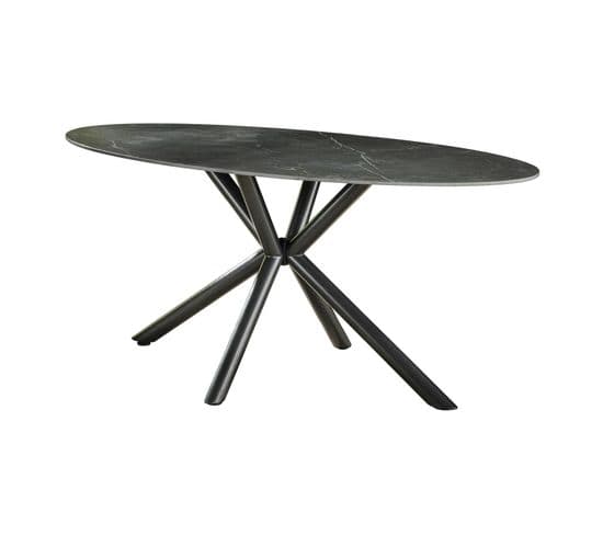 Table En Céramique Noire Ovale 180 Cm Galway