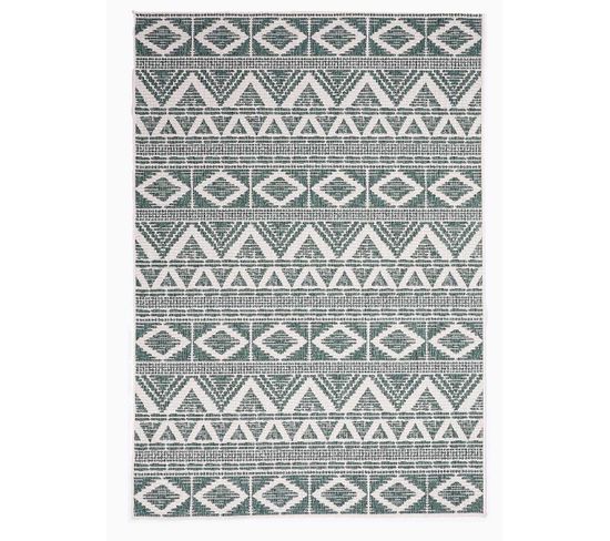 Tapis Exterieur 80x150 Ex1 Skio Reversible Vert, Crème