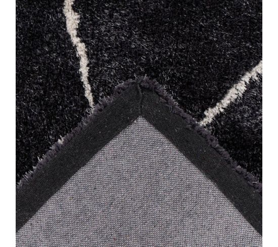 Tapis Berbère Style 80x150 Berbiou Noir, Blanc