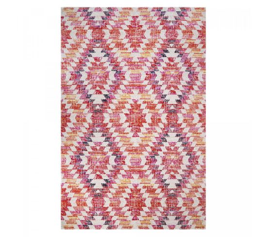 Tapis Exterieur 120x170 Sandrine Rose, Rouge, Violet, Jaune