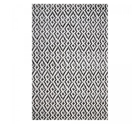 Tapis Exterieur 150x220 Edje Noir, Blanc