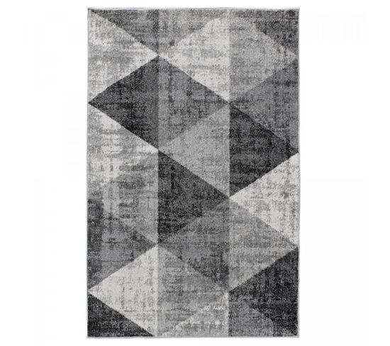 Tapis Salon 150x220 Soltam Gris, Écru