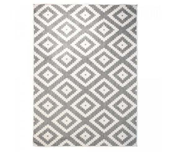 Tapis Extérieur, Kilim Reversible 120x170 Ex1 Roma Gris